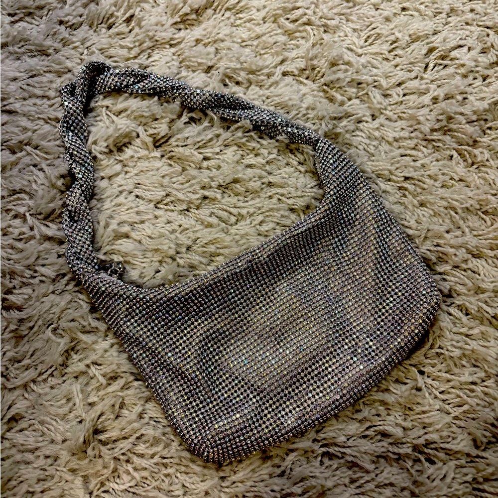 Urban Expressions Silver Vintage Evening Glam Shoulder Bag - Picture 4 of 5